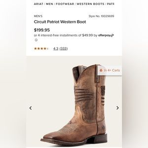 Ariat patriot men’s western boot